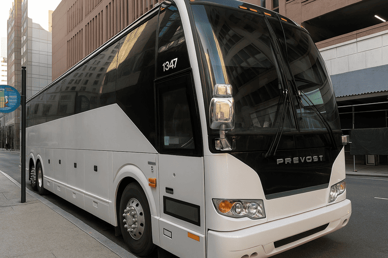 a Charter Bus Rental Palm Beach Gardens coach bus